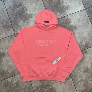 Fear of God Essentials Hoodie Coral Size Medium